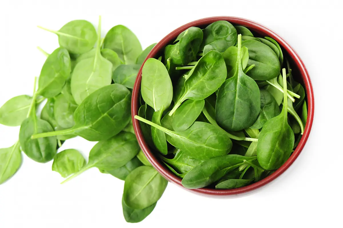 O espinafre é um dos vegetais mais saudáveis.